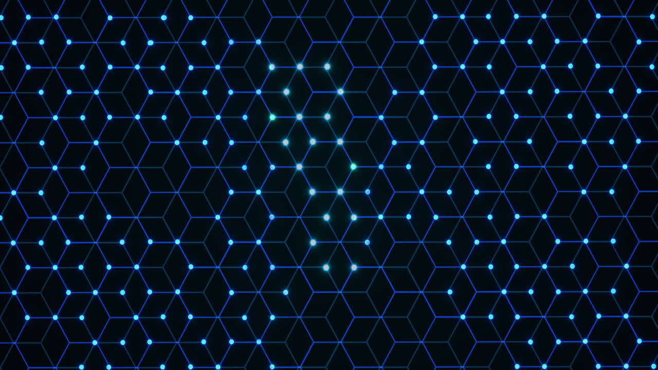 Abstract Hexagonal Grid Pattern