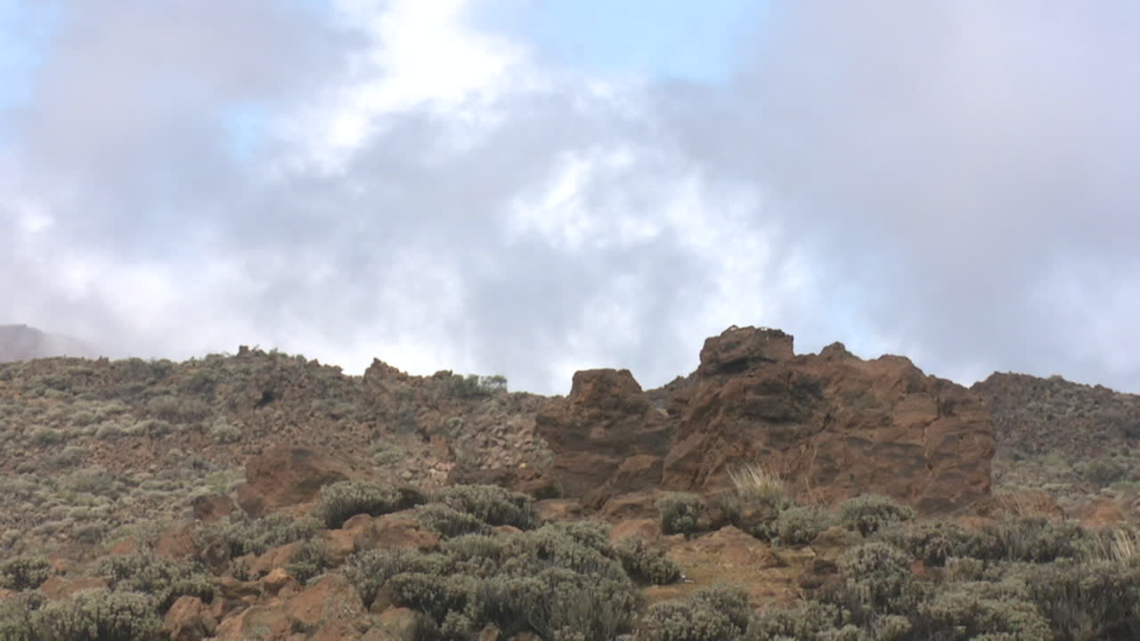 화산 산지 풍경