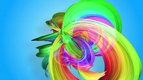 las rayas del arco iris se mueven en círculo y se retorcen como un fondo abstracto. 24