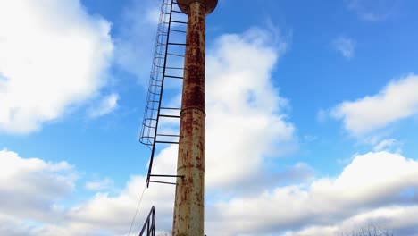 old rusty soviet water tower