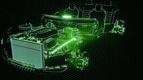motores de automóviles detallados y otras piezas