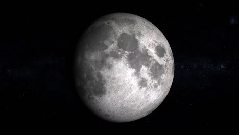 from full moon to moving new moon. ultra realistic moon phases. moon and stars in 3d. video 4k