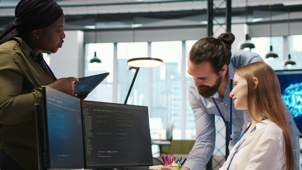 Welcoming Team Assisting Intern Developing Artificial Intelligence Models