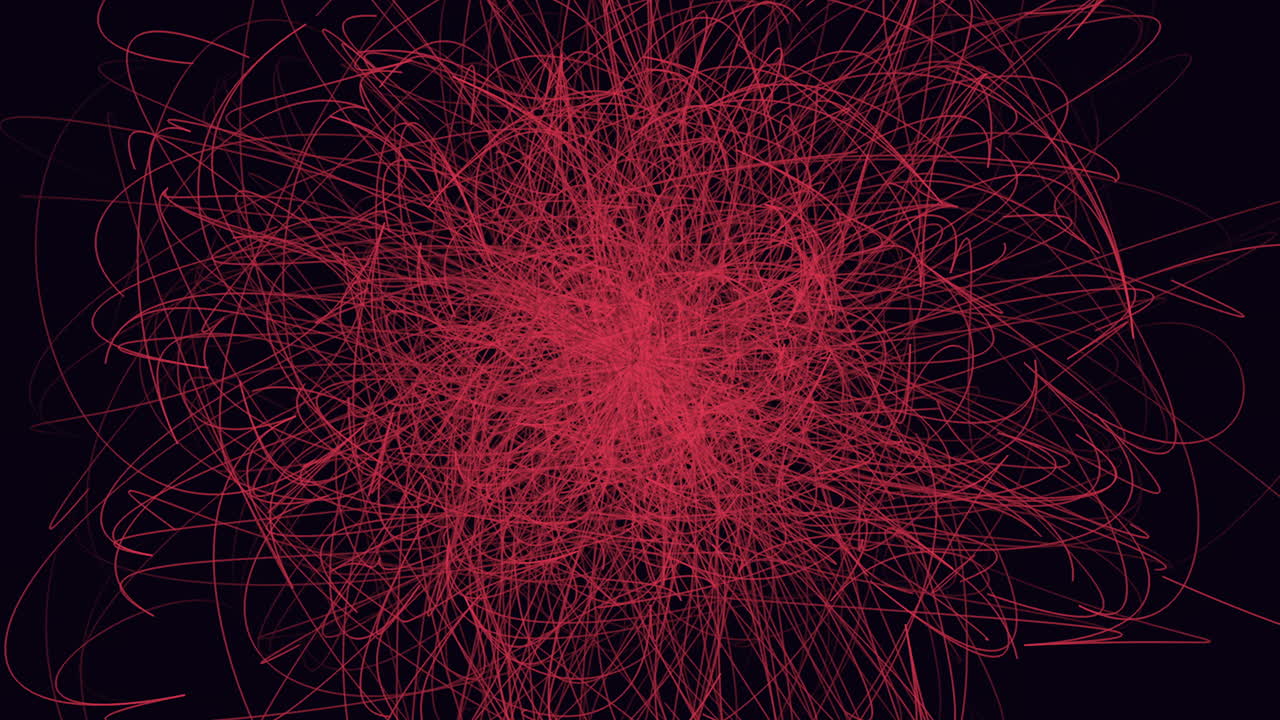 Captivating red line circles on a black background