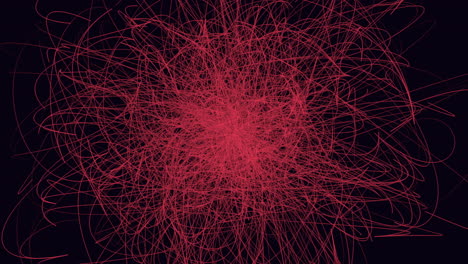 captivating red line circles on a black background