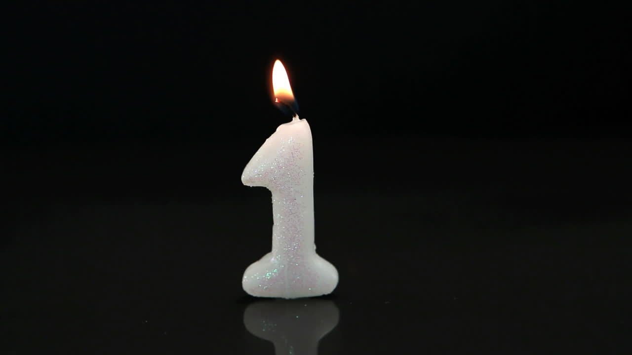 First birthday candle