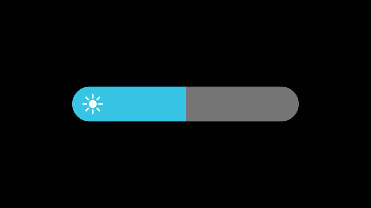 Animated Brightness Level Indicator with Sun Icon