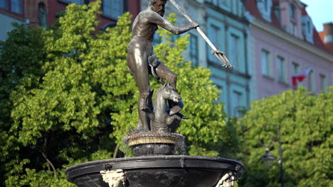 sunny day shot of neptune statue in gdansk poland