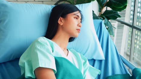 happy patient getting well improvement at hospital