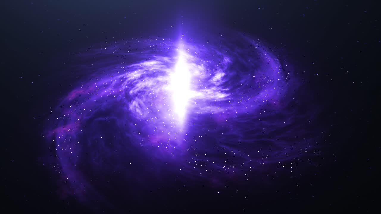 una galaxia espiral en el oscuro cielo estrellado