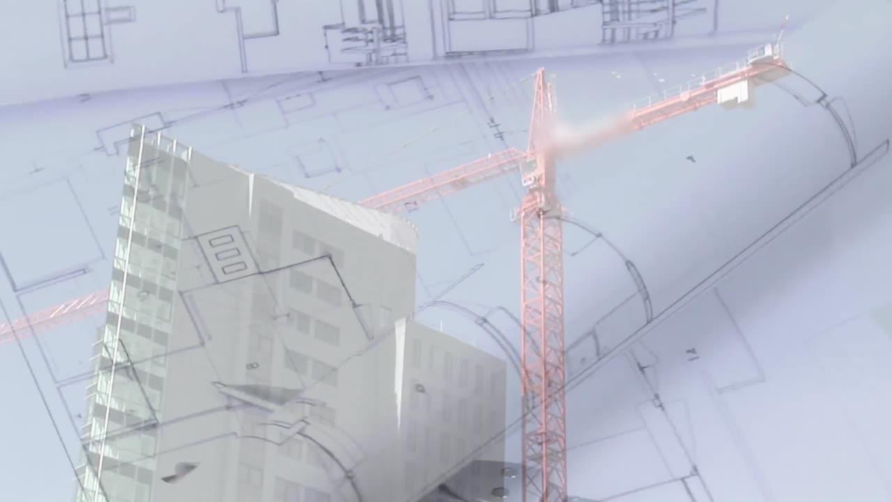 테이블 위 에 있는 건물 계획