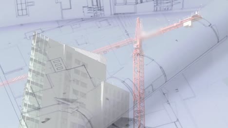 planos de construcción en una mesa