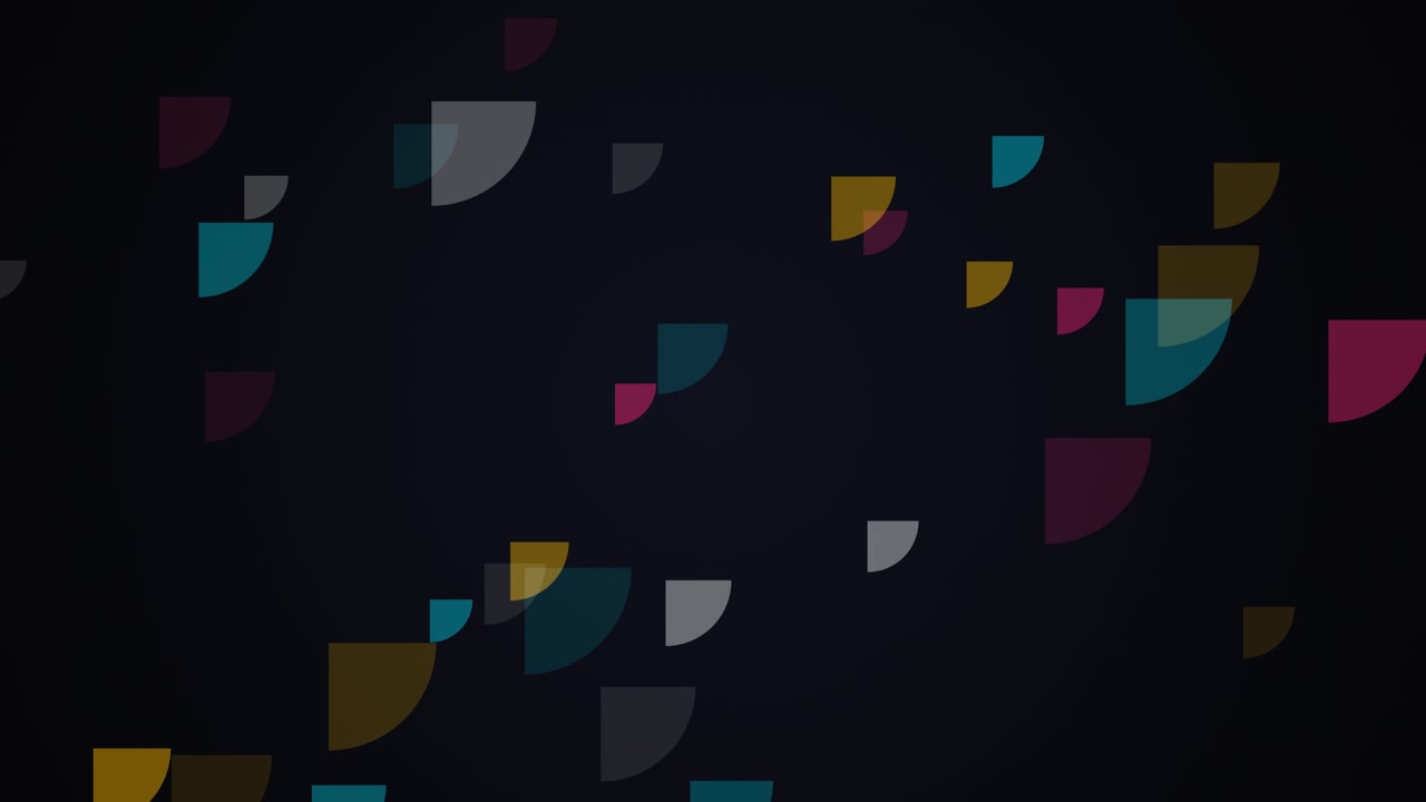 Abstract Motion Background with Floating Colorful Geometric Shapes