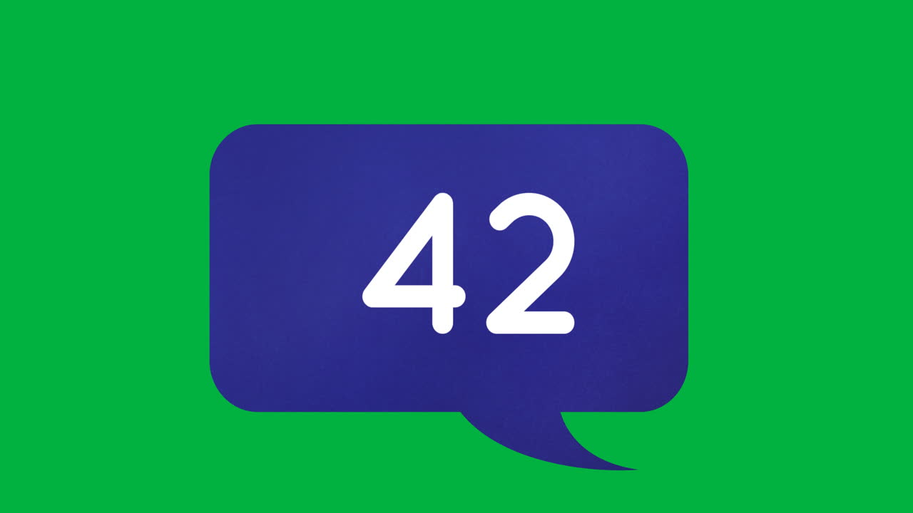 Finestra di chat blu con numeri 4k