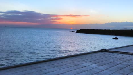 sunset off pier