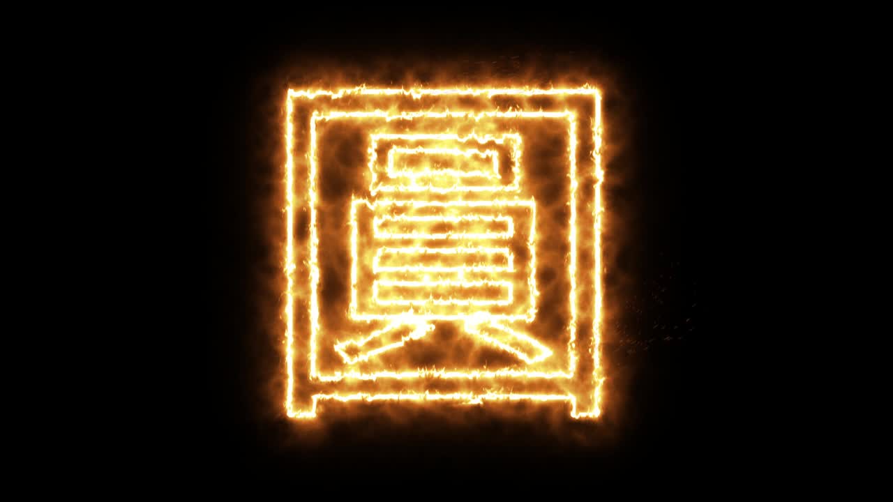 불타는 불꽃의 위안 상징, 불꽃에서 만든 중국 위안 상표, 공식 문서에 위안 스프, 3d 렌더링