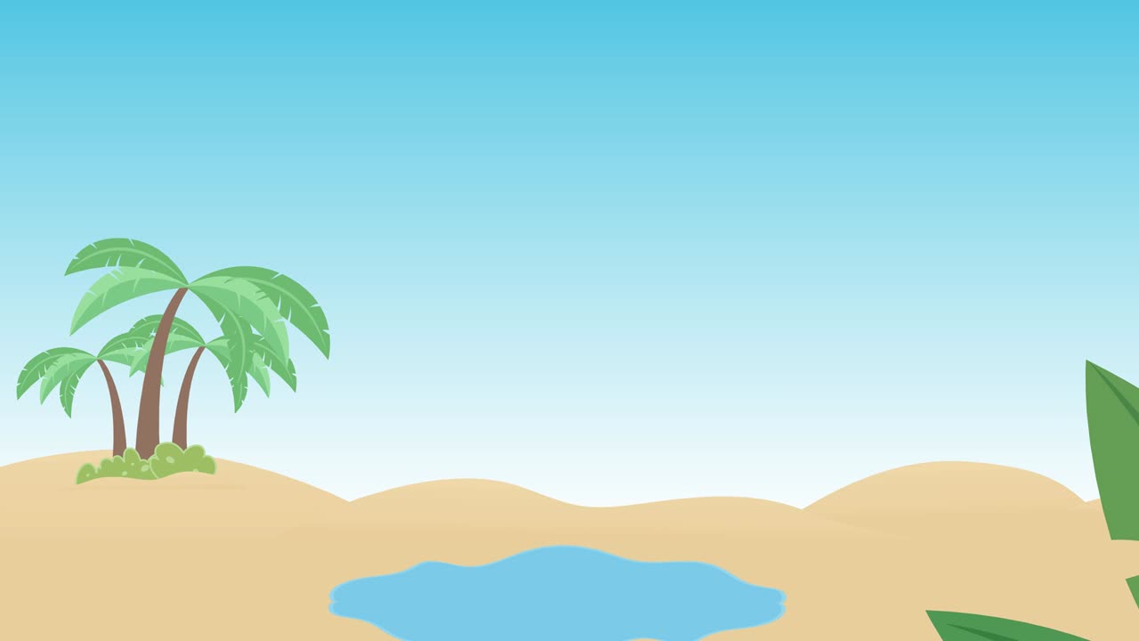 사막의 작은 연못, 아름다운 풍경.