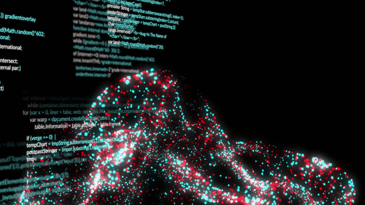 animación del procesamiento de datos digitales en el globo de conexiones