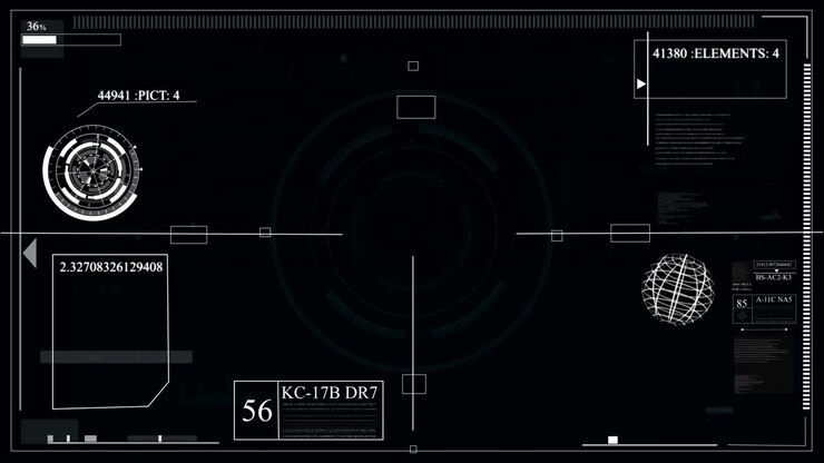 Futuristic interface design. HUD-technology for overlaying video and creating games. hologram