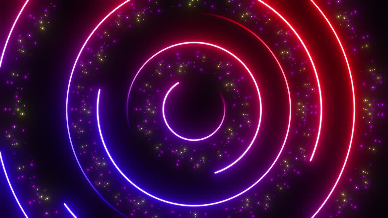 Neon Circle Abstract Background