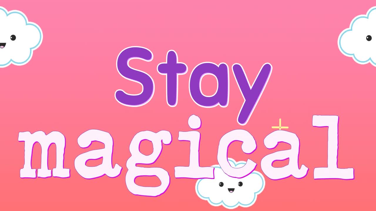 단어의 애니메이션은 마법의 4k를 유지합니다.