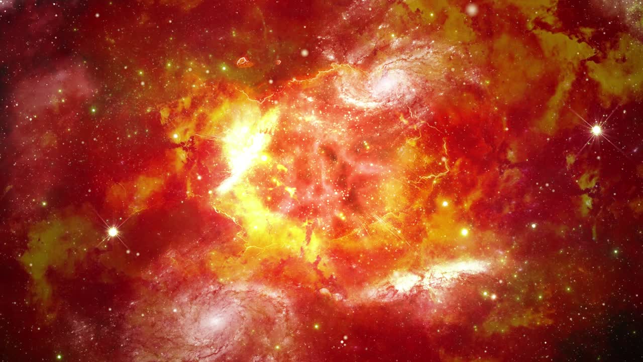 4K Loop Animation Tube Nebula And Particle Star Camera Flying to Light Fortune.