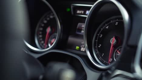 close-up of a car dashboard