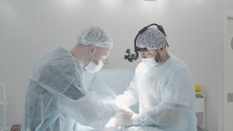 surgical procedure in an operating room