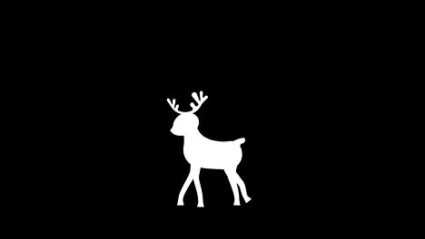 running deer walking animation with optional luma matte. alpha luma matte included. 4k video