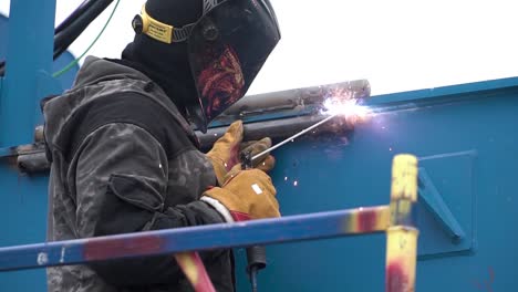welding on a metal structure