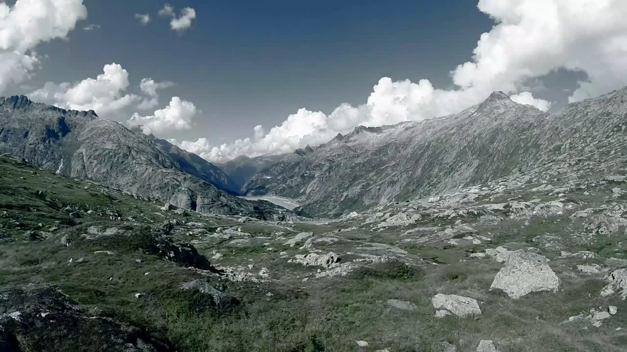 Discover a breathtaking mountain view with clear skies