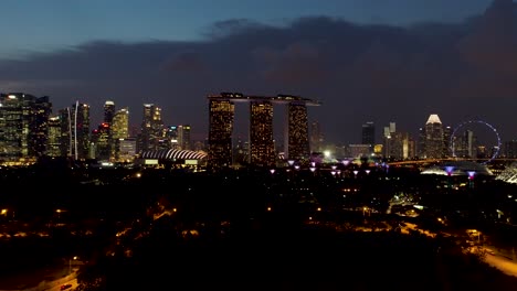 singapore skyline at night