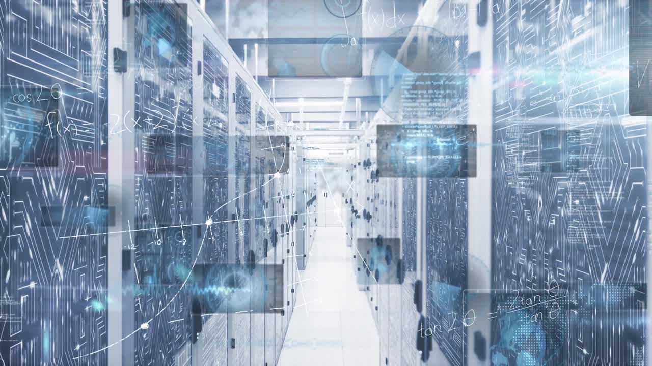 서버  ⁇ 에서 디지털 데이터 처리의 애니메이션