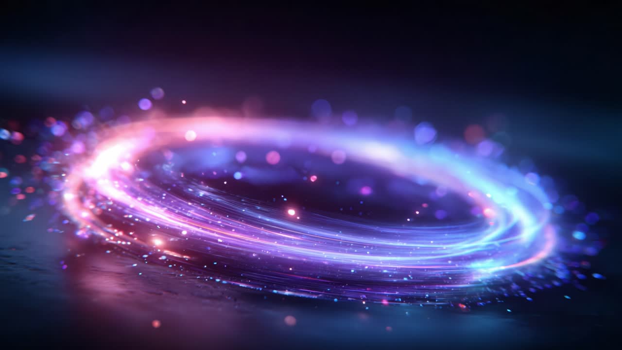 A mesmerizing swirl of vibrant colors, radiating energy and light, creates a captivating visual effect reminiscent of cosmic phenomena or magical portals