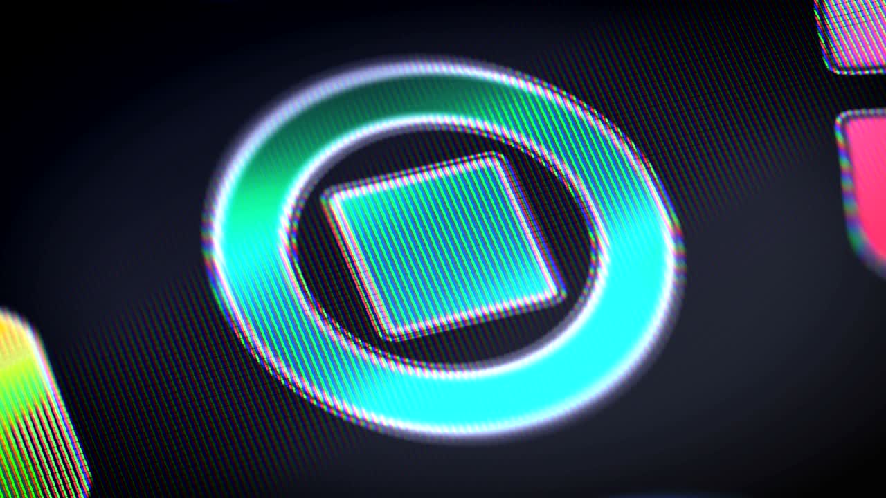 el icono de parada en la pantalla. bucle.