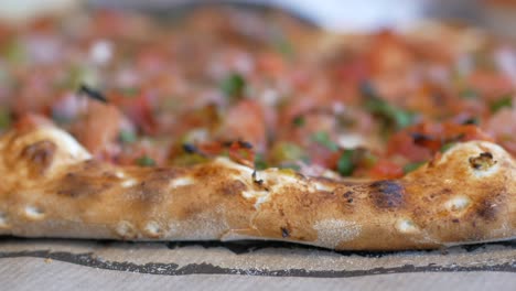 close-up of a pizza slice