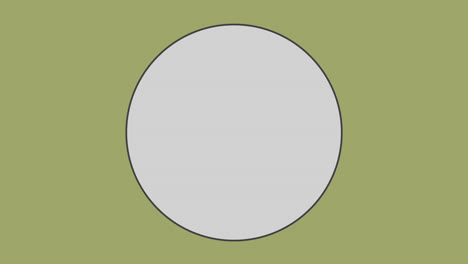 circle against olive green background