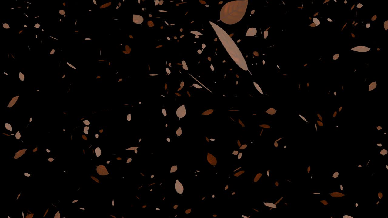 Dead leaves, autumn leaves, autumn leaves, falling particles, motion graphics