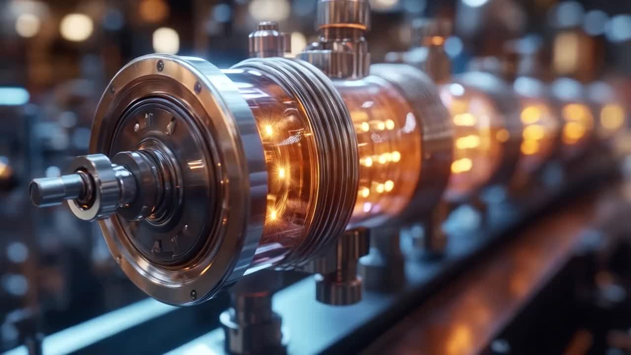 Close-up of a mechanical engine