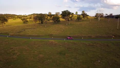 car drone shot queesland australia