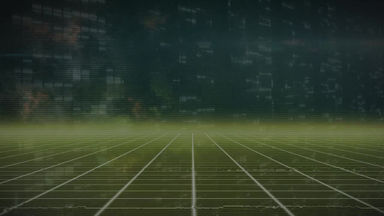 animación del procesamiento de datos en el espacio metaverso amarillo