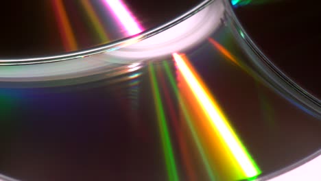 shiny colorful reflection on cds