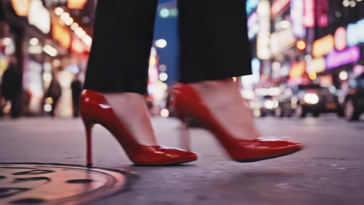 Red High Heels in the City