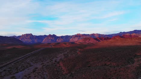 early morning aerial approach to red rock canyon dec 2022