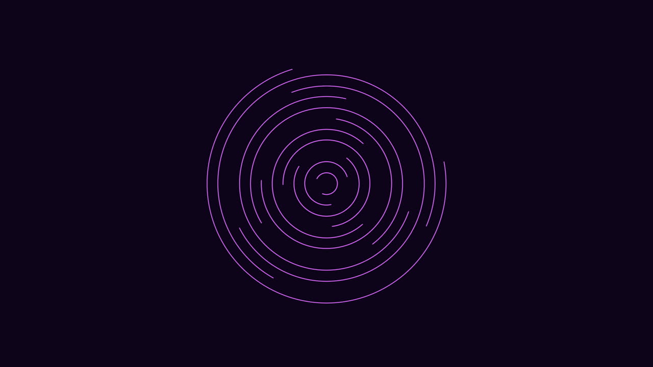 A black and white circular pattern with intricate interconnected lines creating a central white circle, evoking a mesmerizing and geometric design