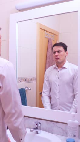 employee feeling unwell but preparing for work