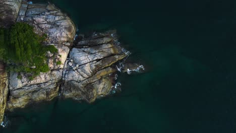 Aerial-view-of-Koh-Pu-near-Kata-beach-in-Phuket,-Thailand