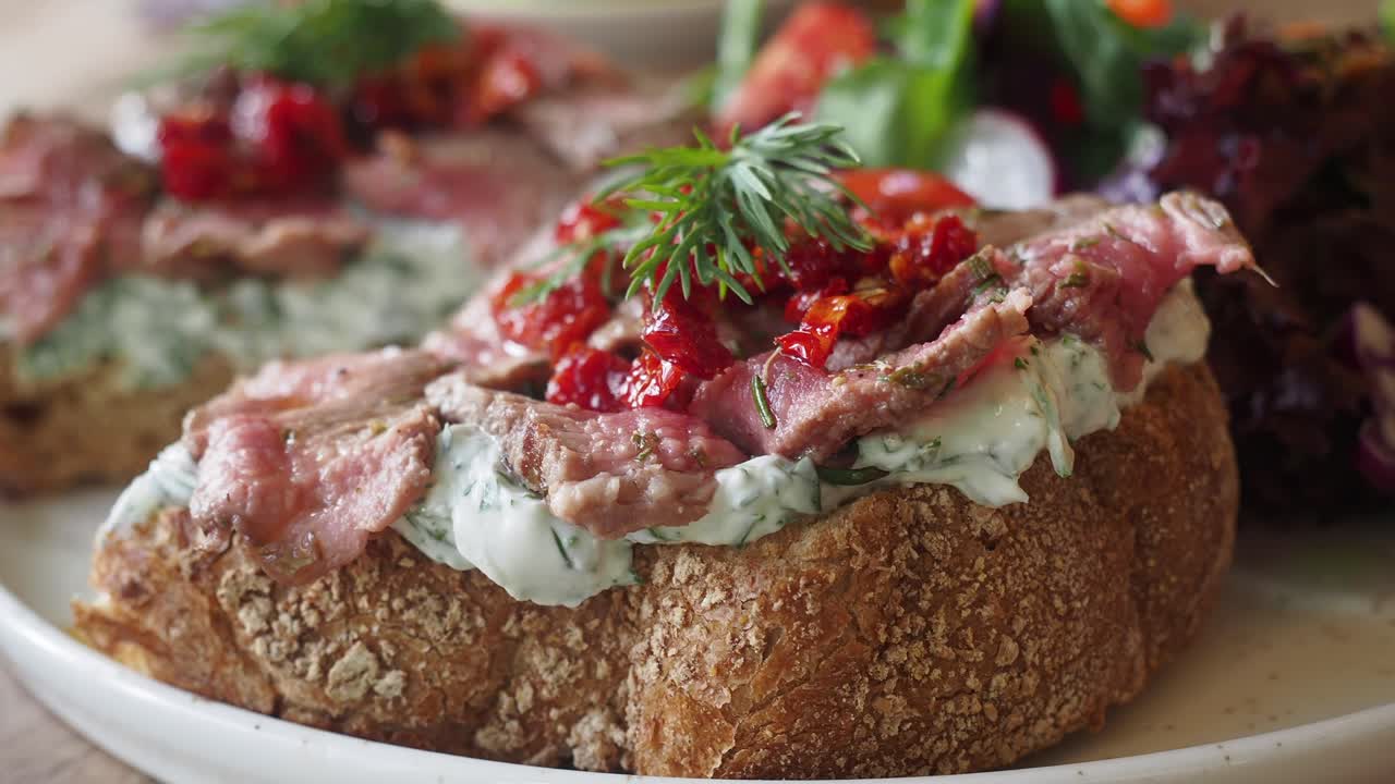 Steak Open Faced Sandwich