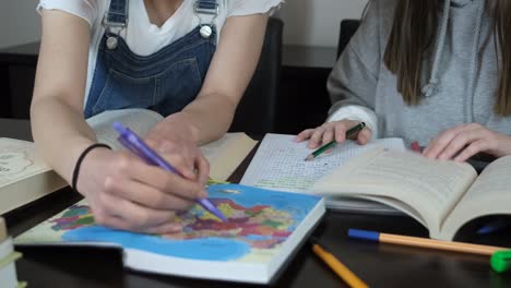 estudiantes examinando el mapa