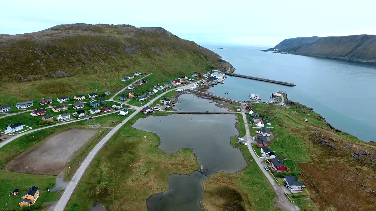 노르웨이 북부의 북쪽 케이프 (nordkapp).